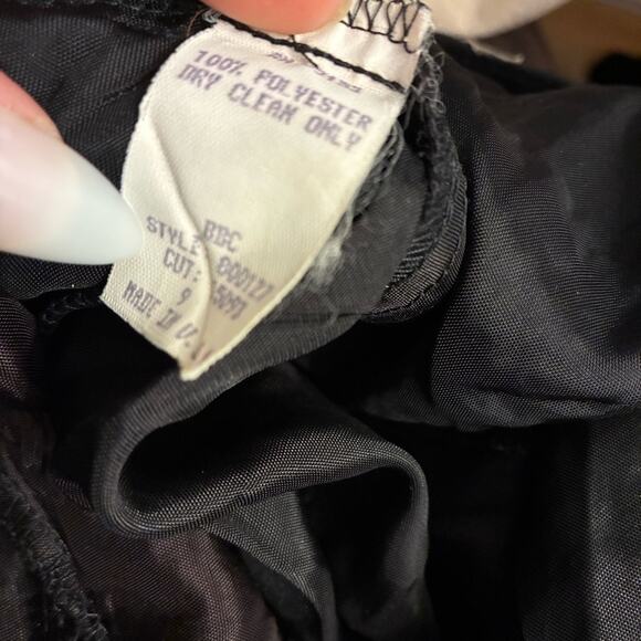 VTG RAMPAGE 90s Y2K Babydoll Dress burnout Whimsigoth Grunge Black Floral 6/8 - Picture 7 of 11